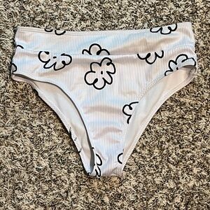 3/$15 HZ.BEHAVE Floral Print Rib Bikini Bottoms